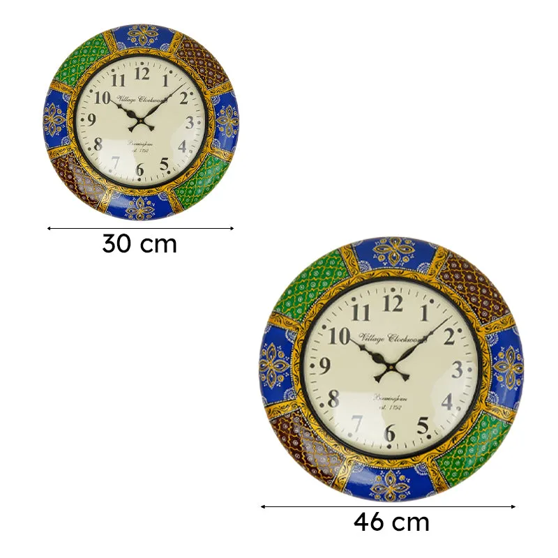 Vortex Of Time Hand Painted Wood Wall Clock media 6