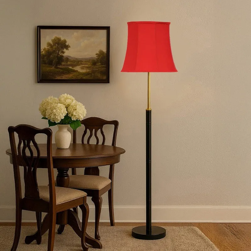 Modern Arc Wooden Floor Lamp - Red media 4