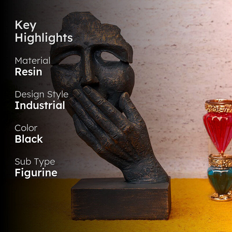 Human Emotions Resin Showpiece - Black media 2