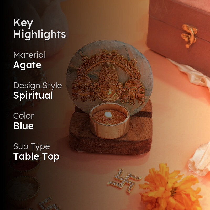 Aurora Bliss Lord Venkateshwara Tealight Candle Holder media 2
