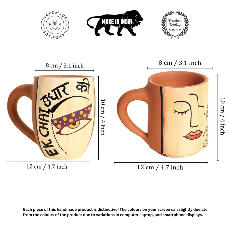 Ek Terracotta Tea Cup (150 mL Each) - Set of Two media 7