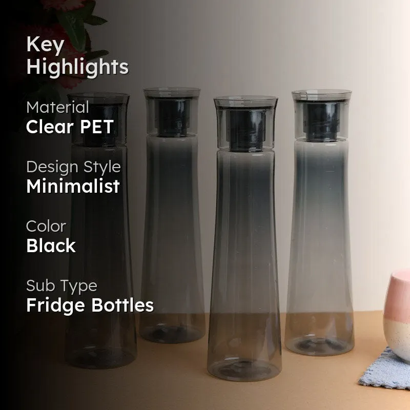AquaMist Black Clear PET Bottle (1000 mL Each) - Set Of Four media 2