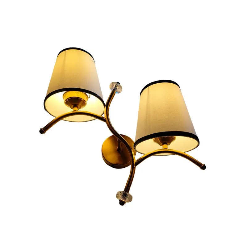 GlowStem Twin Cotton Wall Lamp - White & Black media 7