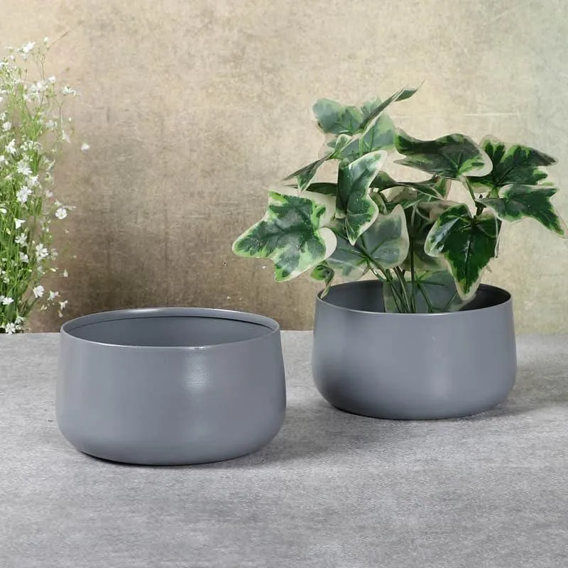 Helena Hue Planter (Grey) - Set Of Two media 3