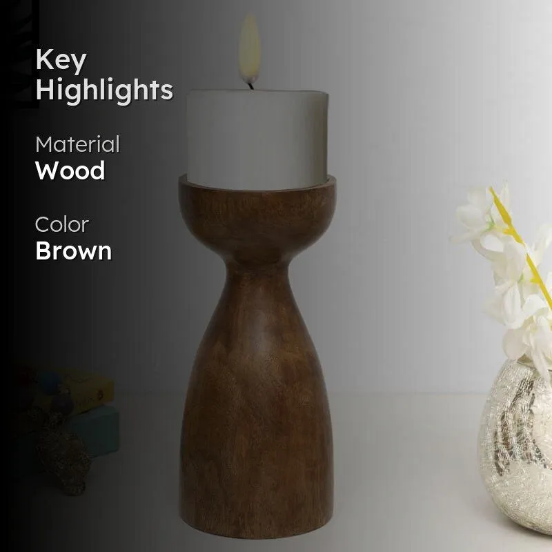 Aria Wooden Candle Stand - Small media 2