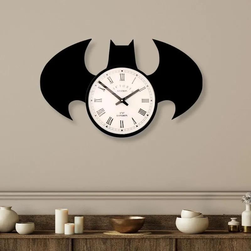 Dusknox Steel Analog Wall Clock - Black media 1