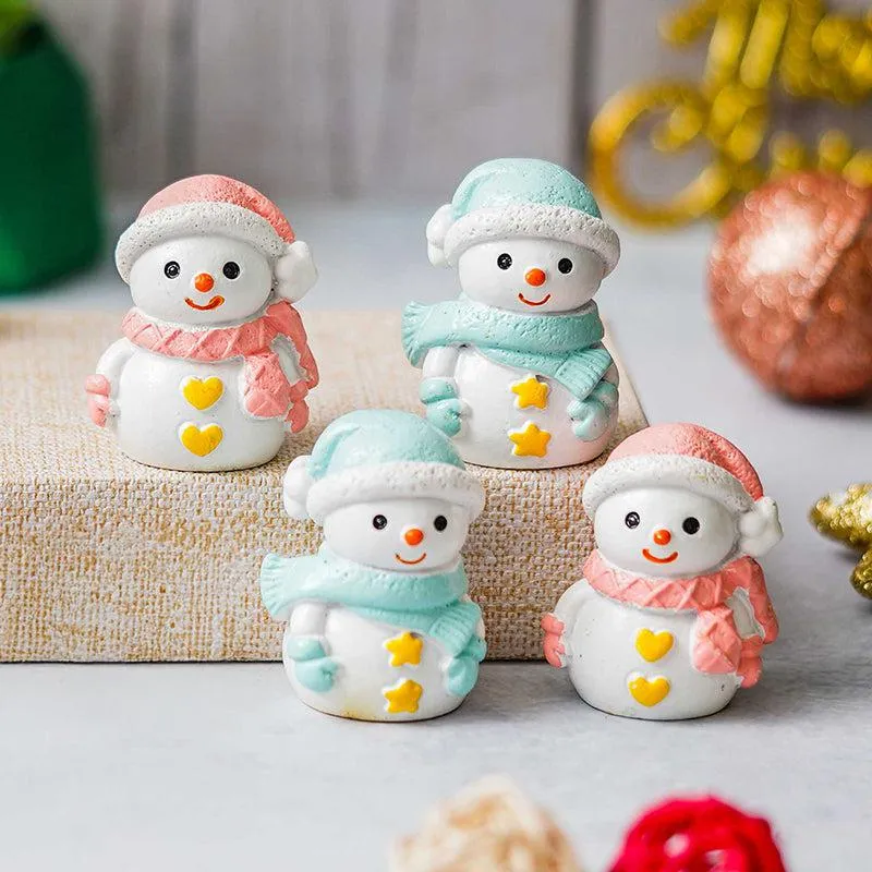 Snowman Quartet Resin Figurine - Set Of Four media 3