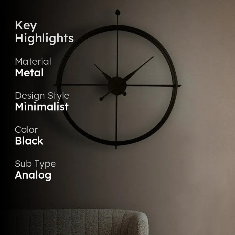 Viol Analog Metal Wall Clock media 2
