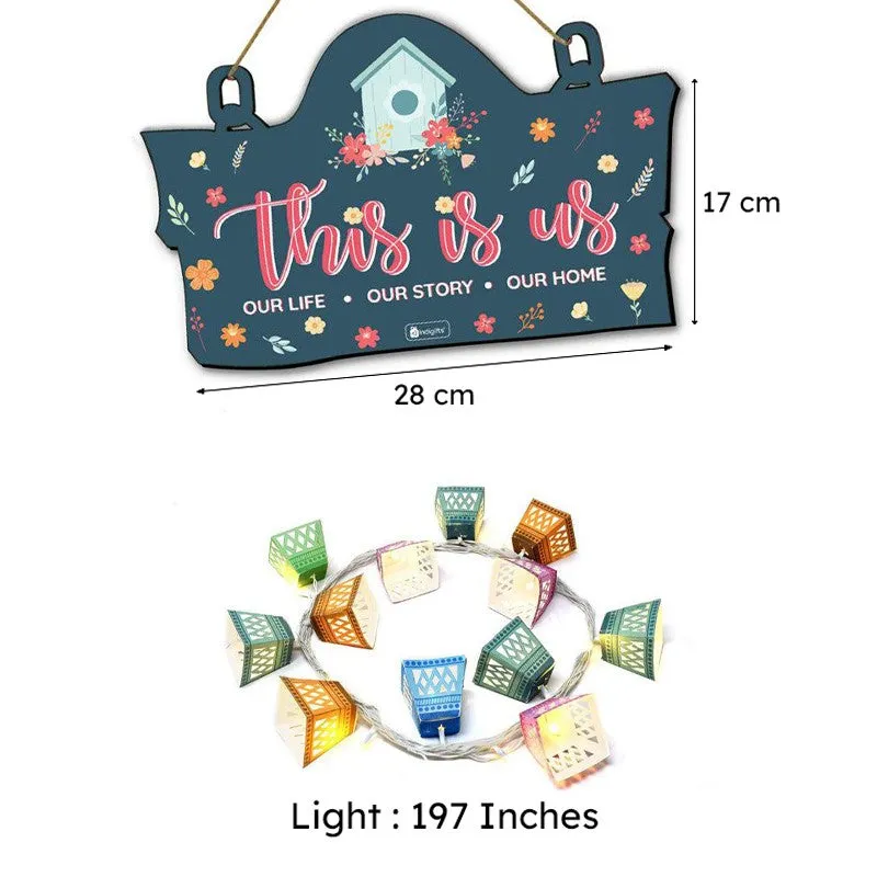 This Is Us Wooden Wall Accent With Lights - Two Piece Set media 6