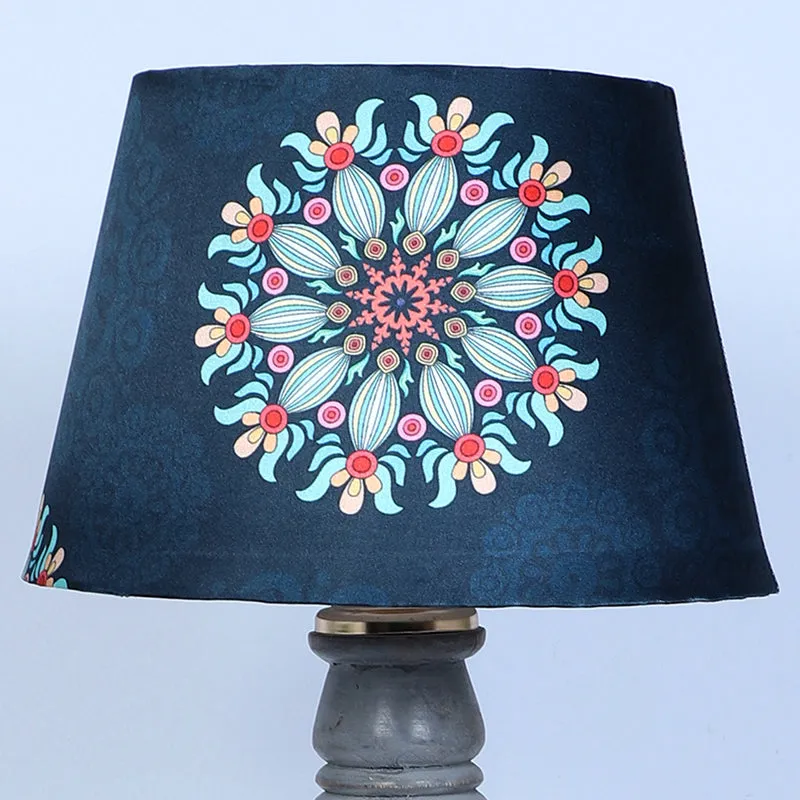Toile Bantu Printed Mango Wood Table Lamp - Multicolor media 4