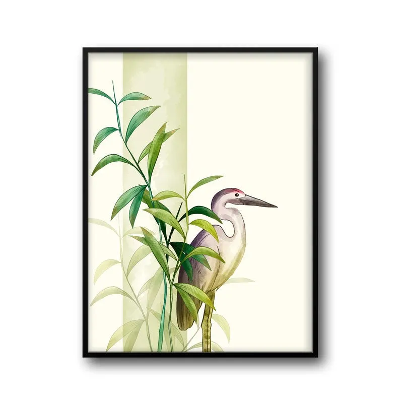 Soothing Stork Botanical Archival Paper Wall Art With Frame media 5