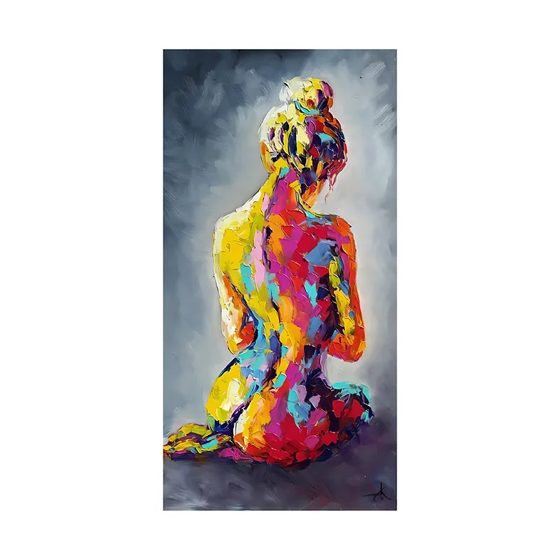 Technicolor Light Canvas Wall Painting - Set Of Two media 6
