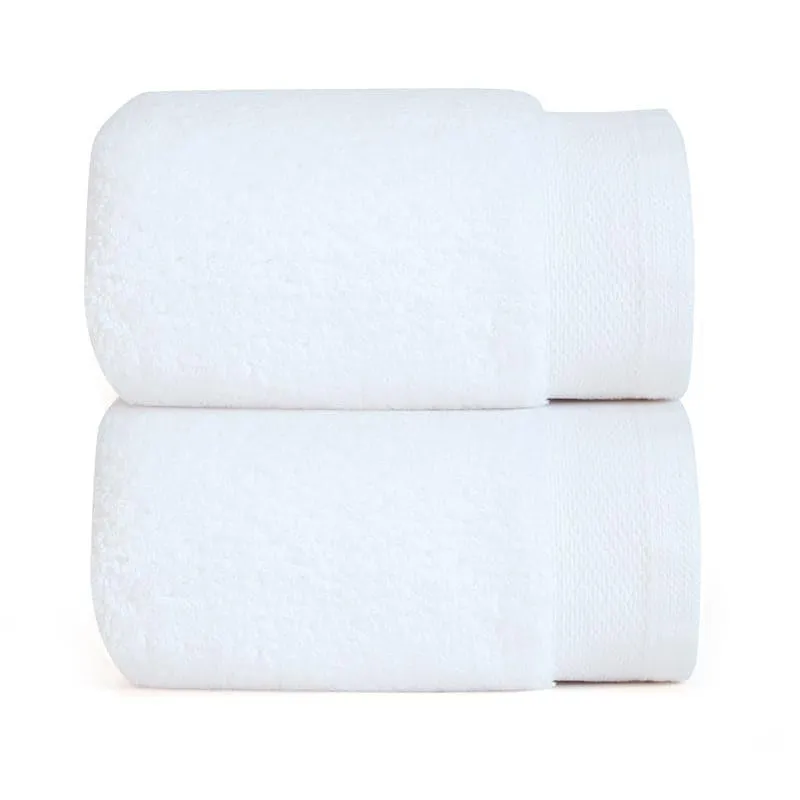 Micro Cotton Soft Serenity Solid Hand Towel (White) - Set Of Two media 4
