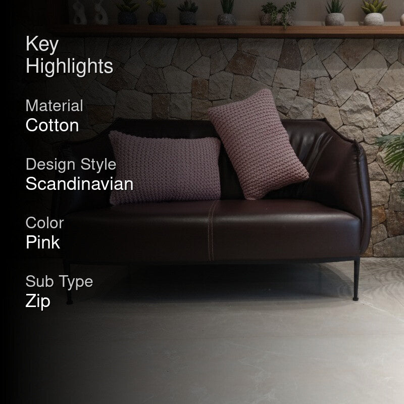 Zenvia Cushion Cover (Pink) - Set Of Two media 2