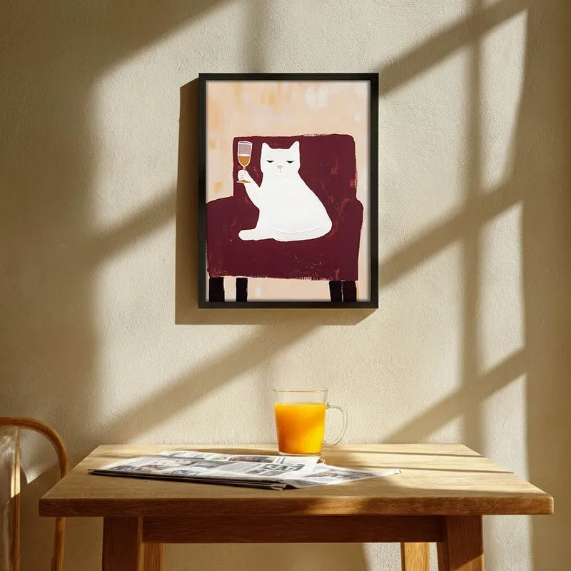 Sip Muse Archival Canvas Wall Art - Black media 1