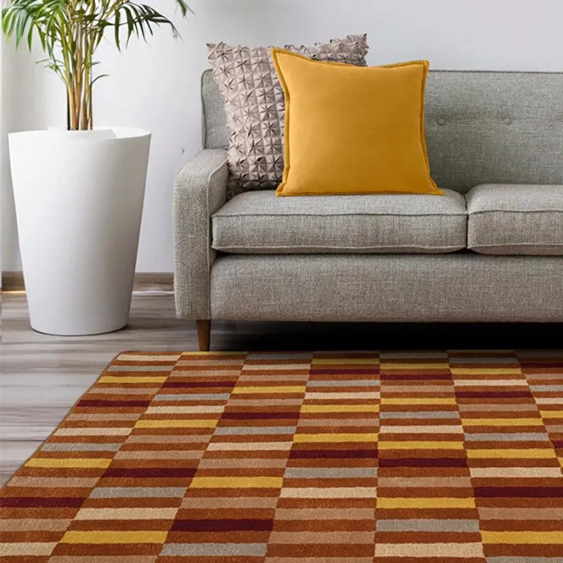 Istari Hand Tufted Geometric Wool & Nylon Carpet - Maroon media 8