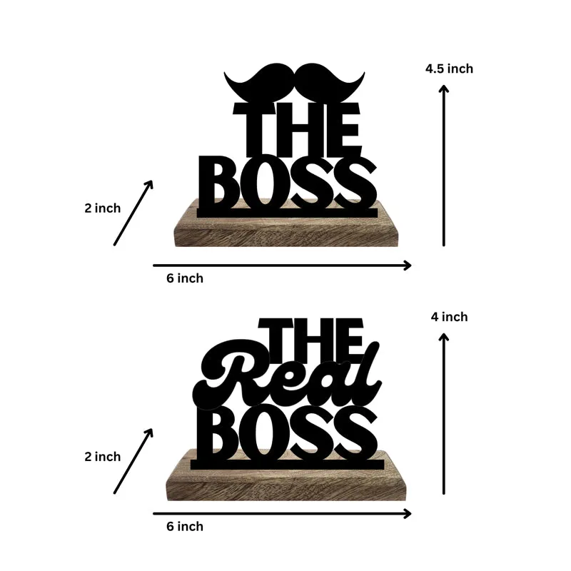 The Boss Typography Showpiece - Set Of Two media 5