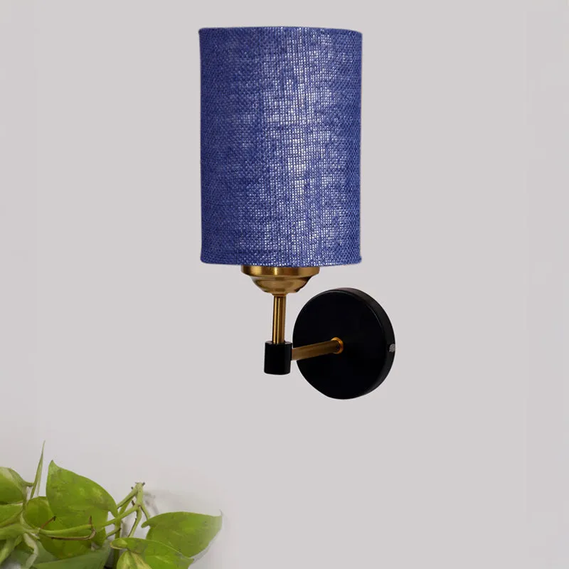 Sienna Sleek Jute Wall Lamp - Blue media 3