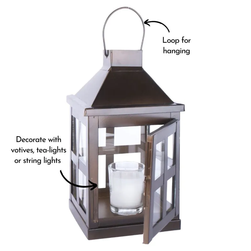 Dukio Lantern Tealight Candle Holder (Brown) - Set Of Two media 5