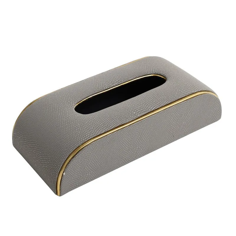 Relca Leather Tissue Box - Grey media 5