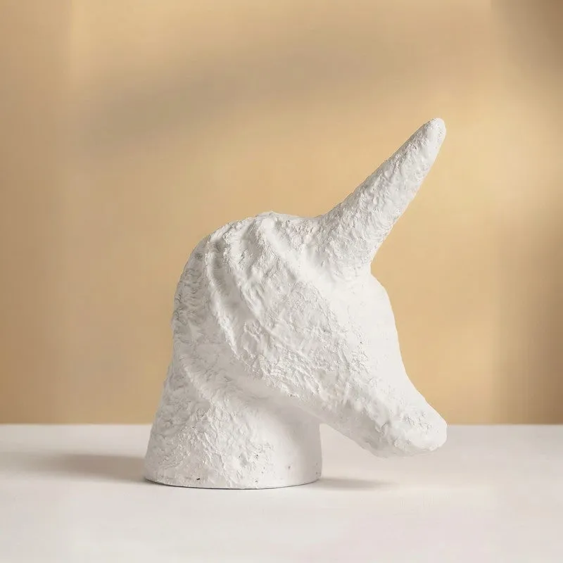 Fig Living Unicorn white Showpiece - White media 7