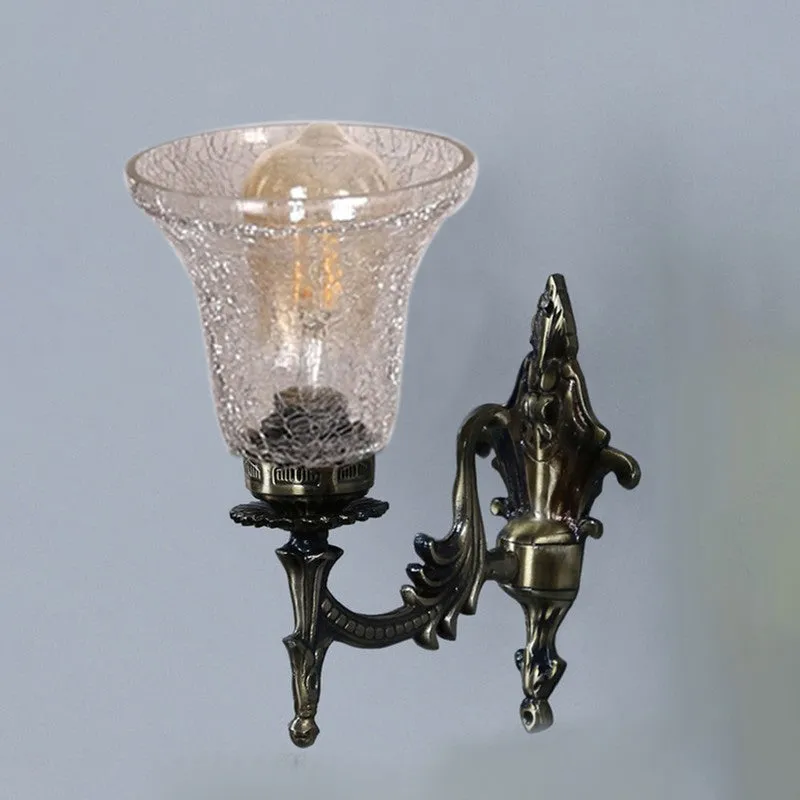 Elegant Antique Glass Wall Lamp media 5