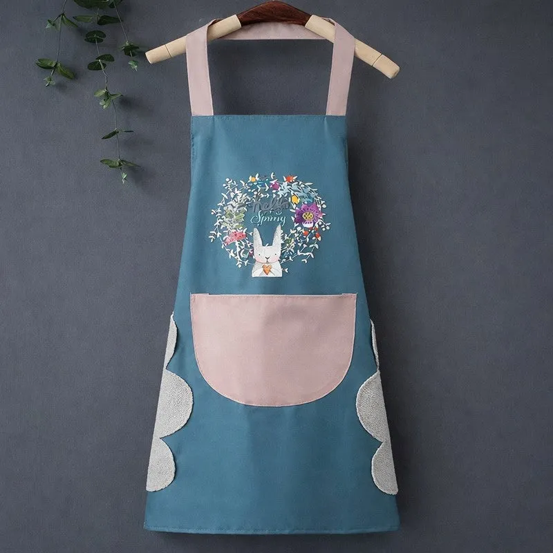Waterproof Blue Chef Apron Comfortable PVC Kitchen Wear media 1