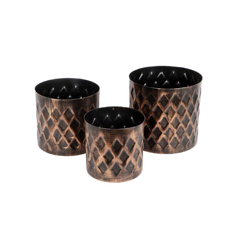 Diamo Hammered Planter - Set Of Three media 4