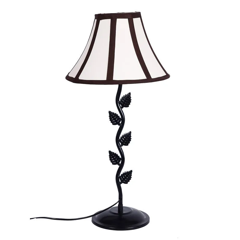 Lunivore Cotton Table Lamp With Iron Base - White media 4