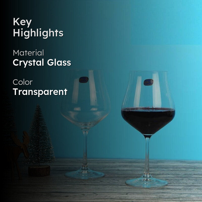 Stella Bohemia Crystal Red Wine Glasses (600 ML) - Set Of Six media 2