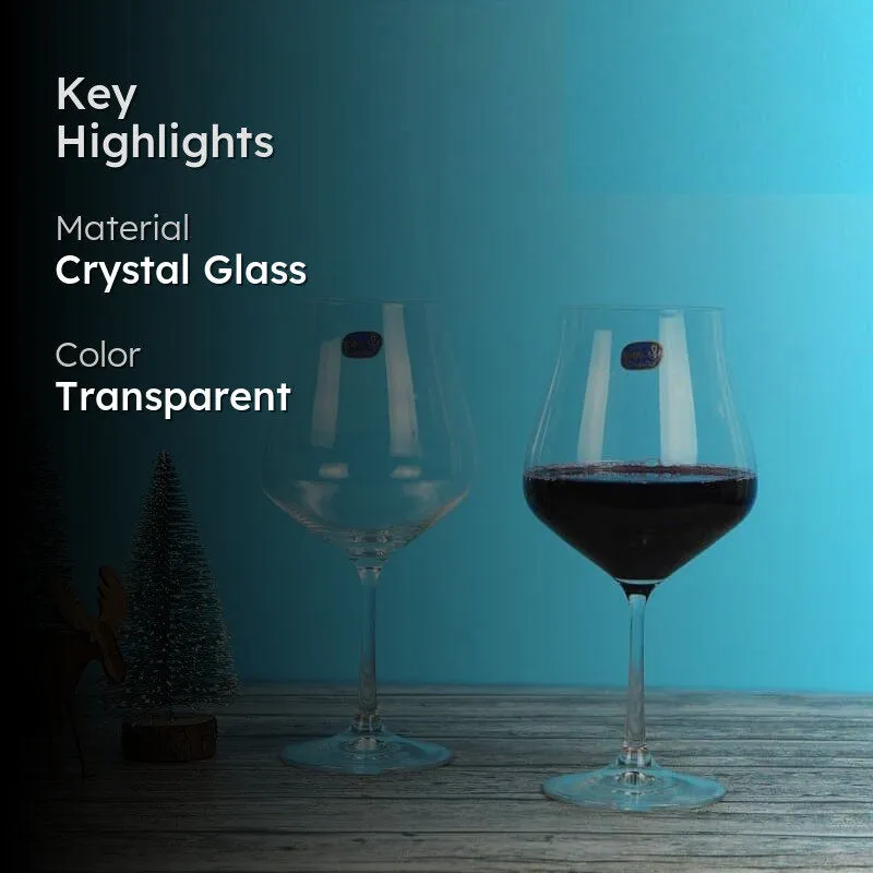 Stella Bohemia Crystal Red Wine Glasses (600 ML) - Set Of Six media 2