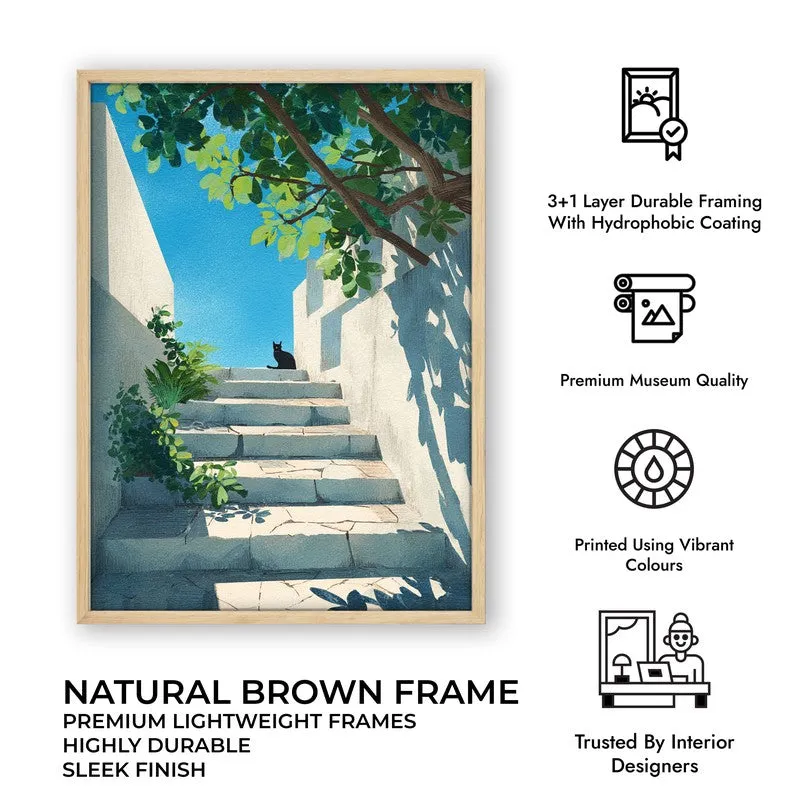 Sereno Canvas Wall Painting With Brown Frame media 10