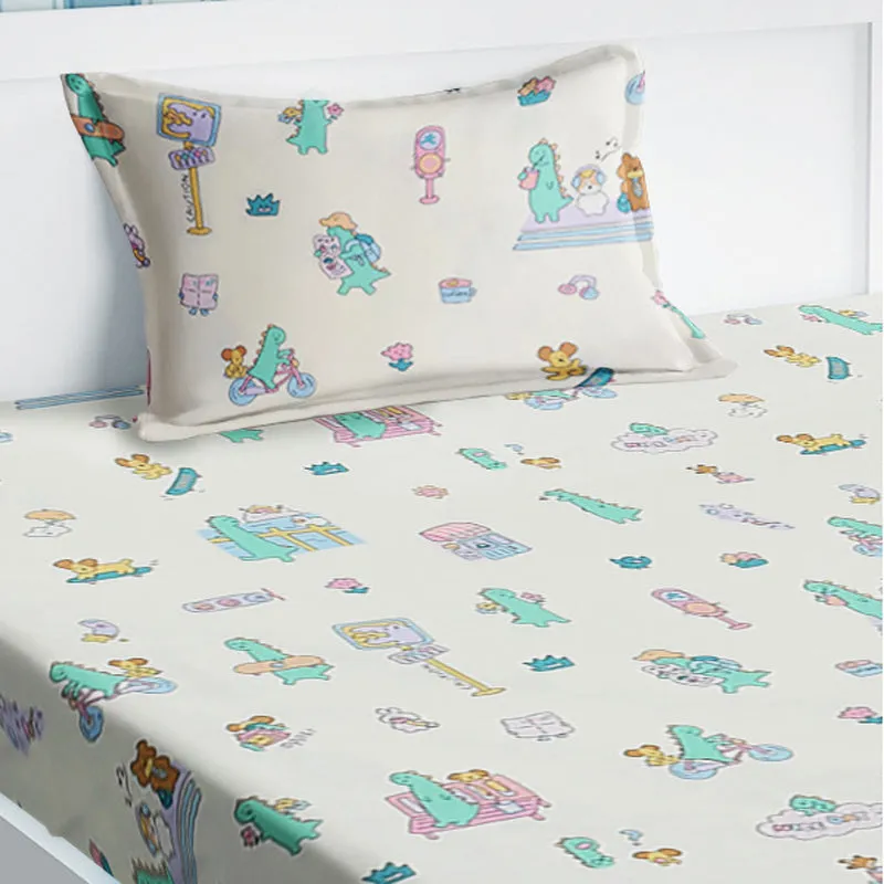 Dino City Kids Cotton Bedsheet - 210 TC media 3