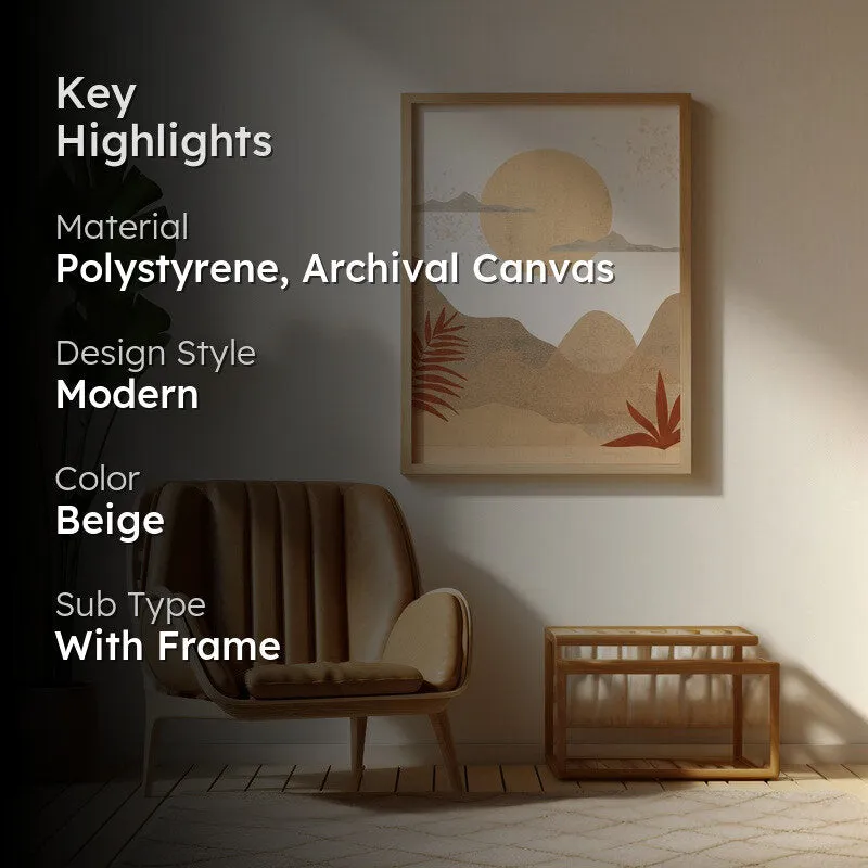 Dawn Archival Canvas Wall Art - Natural Brown Frame media 2