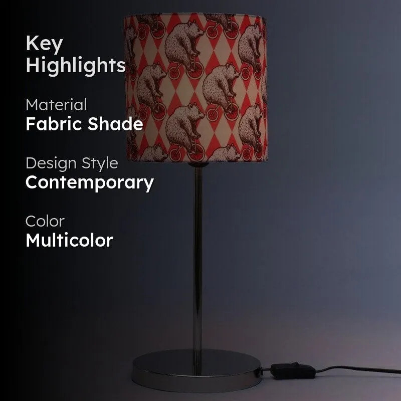 Bear Jump Fabric Table Lamp - Multicolor media 2