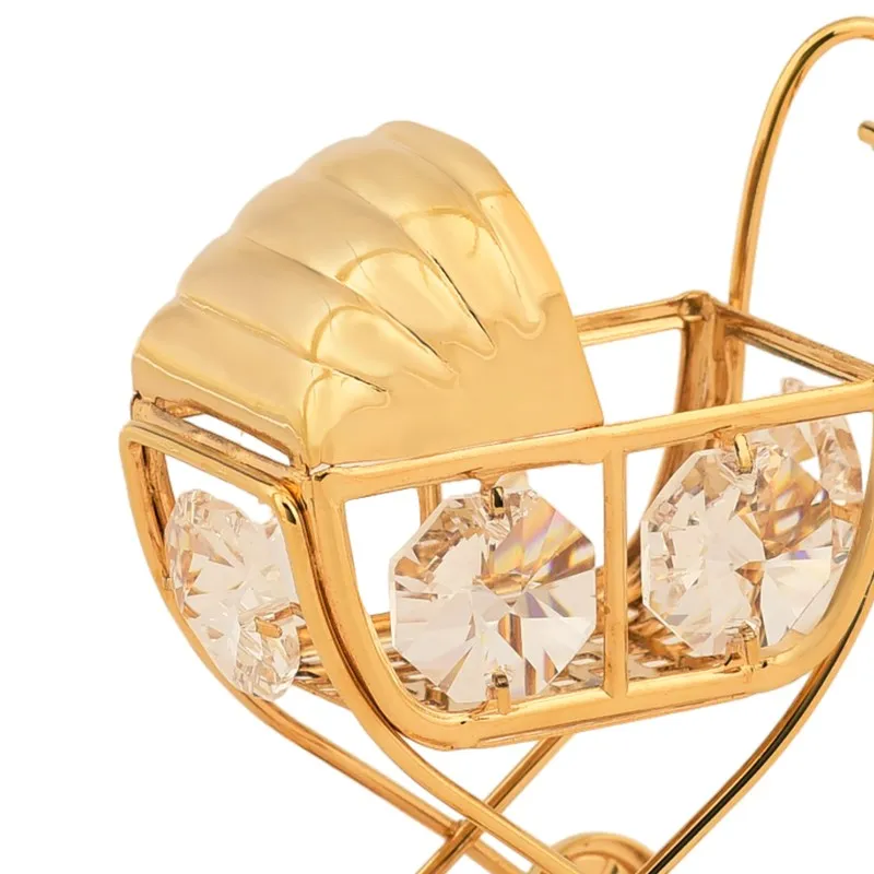 Golden Luxe Trolly 24K Gold Plated Mild Steel Showpiece media 5