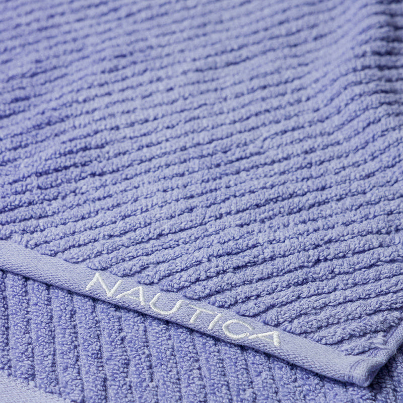Nautica Riviera Soft Cotton Towel Set (Lilac & Light Blue) - Set Of Fourteen media 7