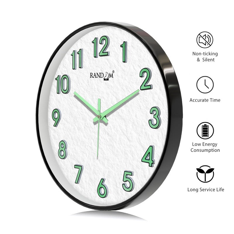 Liora Round Modern Plastic Wall Clock - White media 7