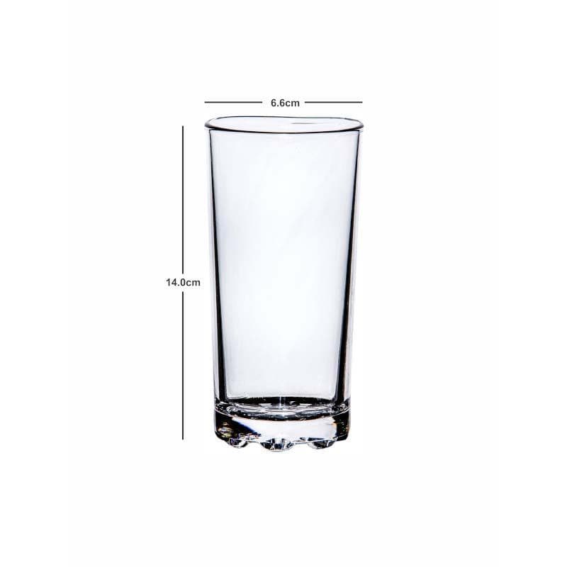 Troopee Straight Glass Tumbler (300 mL Each) - Set Of Six media 6