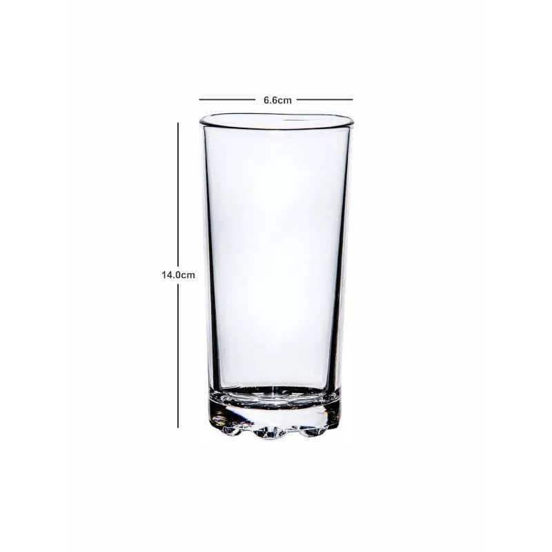 Troopee Straight Glass Tumbler (300 mL Each) - Set Of Six media 6