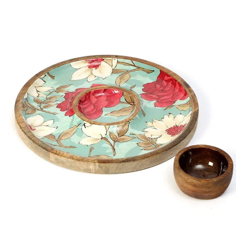 Florentina Chip & Dip Mango Wood Platter - Set of Two media 6