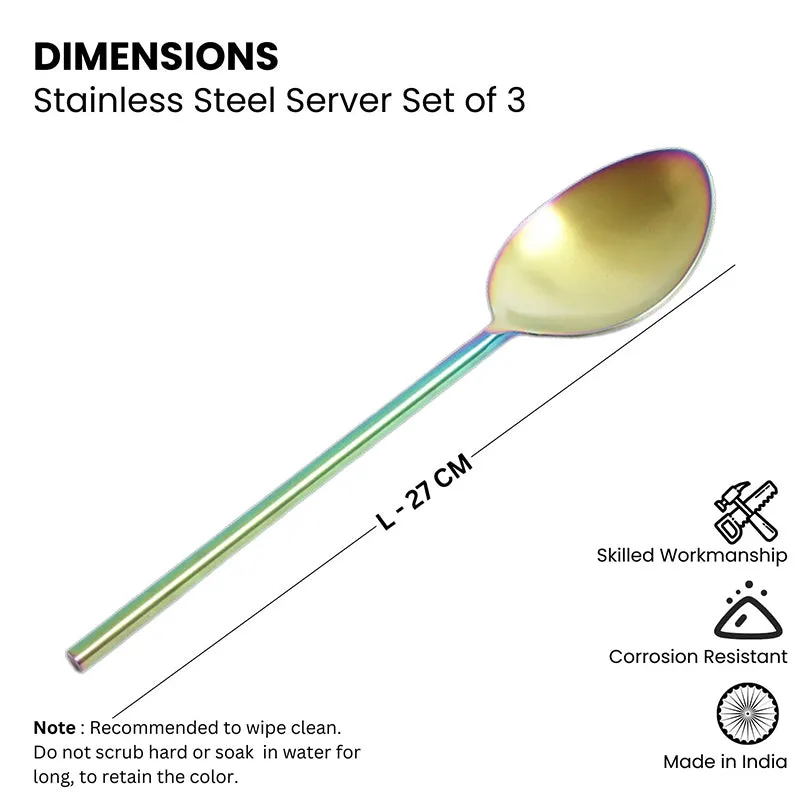 Prisma Stainless Steel serving Spoon - Set Of Three media 8