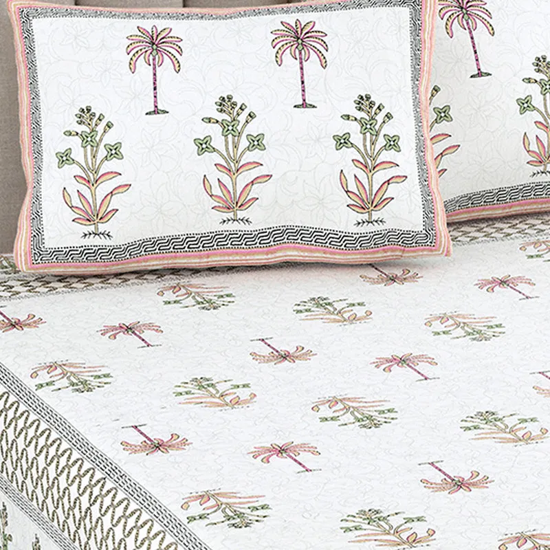 Dharitri Cotton Bedsheet (Peach) - 180 TC media 4