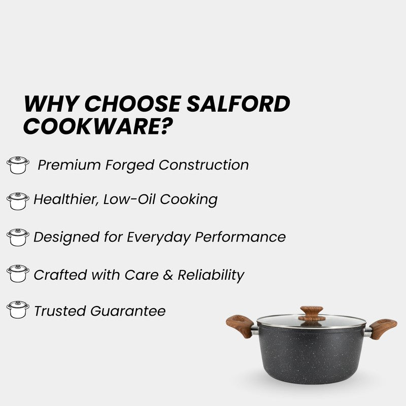 Salford Non Stick Casserole with Lid - Black media 7