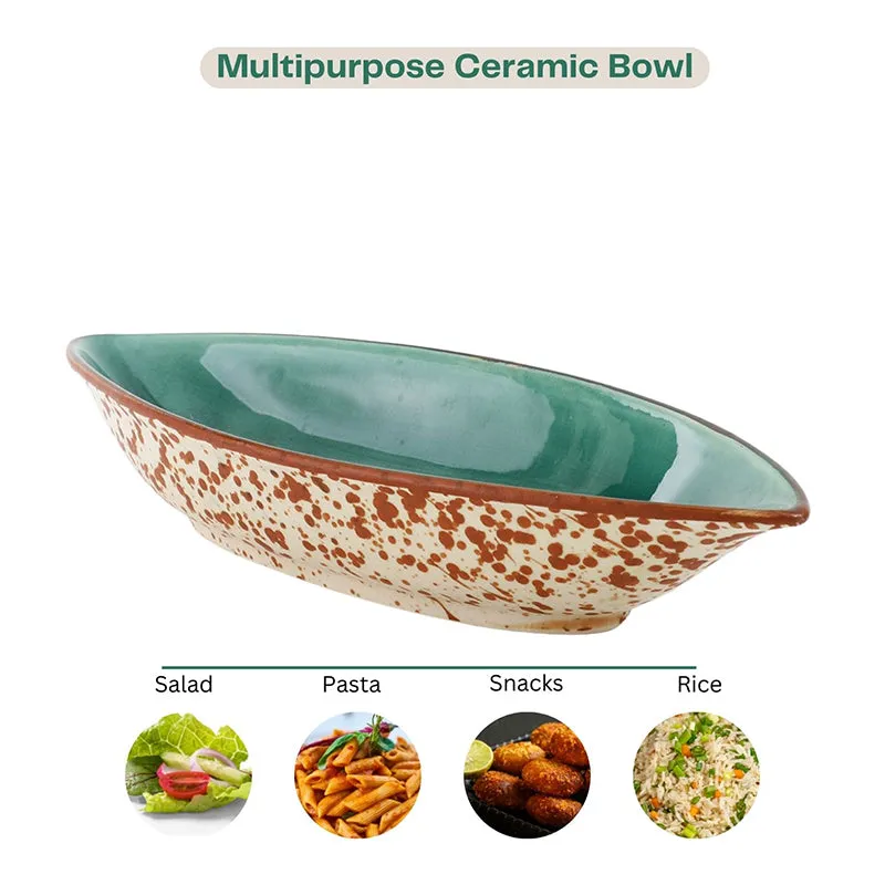 Cinnamon Swirls Ceramic Serving Bowl - 600 mL media 3