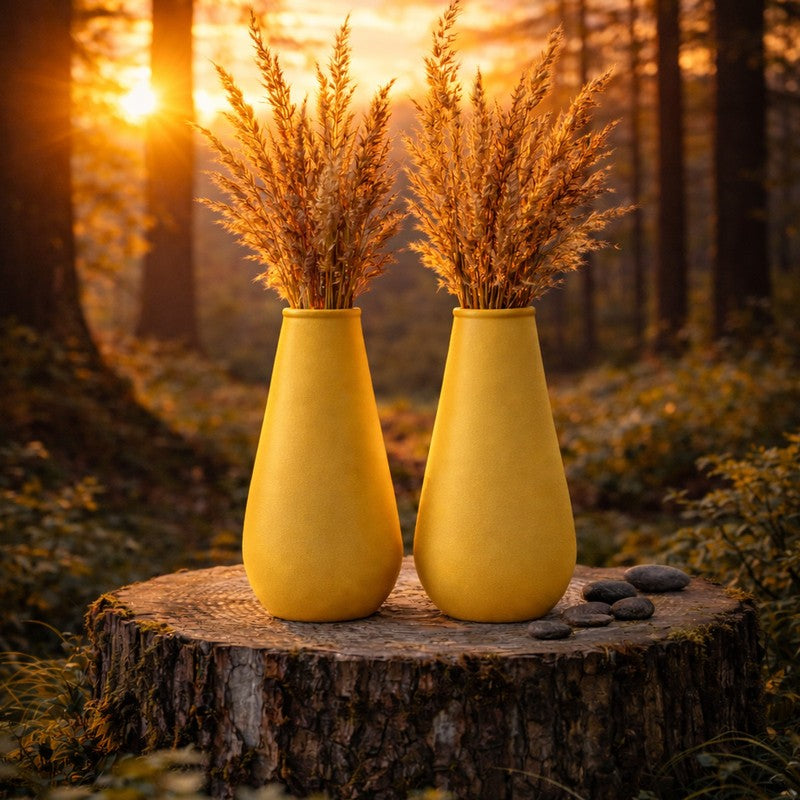 Celestial Curve Vase (Yellow) - Set of Two media 3