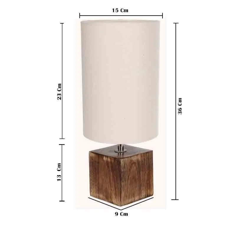 Introspection Fabric Table Lamp - Brown,White media 6