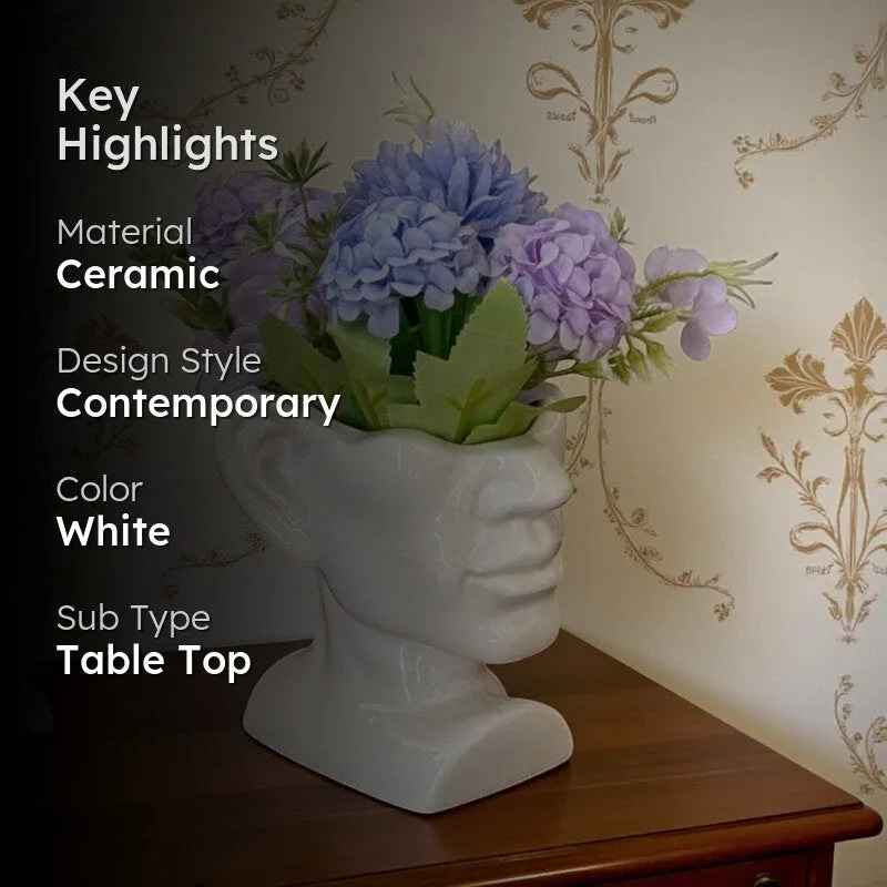 Marshmallow Vase with flower media 2