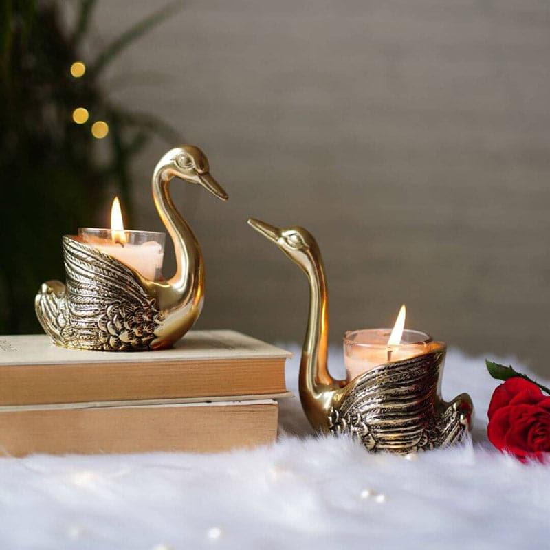 Swan Duo Candle Holder - Set Of Two media 4