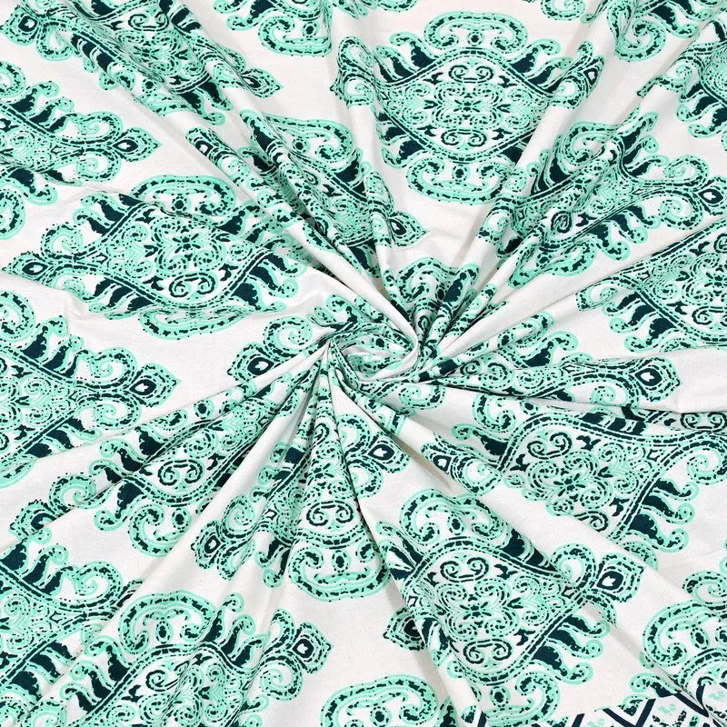 Bedlyn Ethnic Cotton Bedsheet (Blue) - 240 TC media 8
